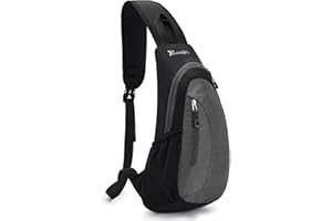 Larkumio Sac de Poitrine Multifonction Sacoche Porté Épaule Sacoche Porté Épaule Homme Convient pour Les Voyages, Le Tourisme, Sac Léger Étanche