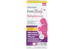 ‎TETESEPT tetesept Femi Baby® Babyplanung 1 x 84 Tabletten – Nahrungsergänzungsmittel für die Frau zur Unterstützung bei Kinderwunsch – Spezielle Nährstoffe mit Folsäure, vegan