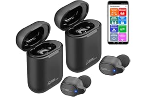 ‎CALLSTEL Callstel Kopfhörer Bluetooth: 2er-Set 2in1-Live-Übersetzer, In-Ear-Mono-Headset, Powerbank-Box & App (Mobiler Echtzeit Sprachübersetzer, Kopfhörer Mono, Freisprecheinrichtung)