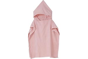 AOUTACC Kids Hooded Bath Towel, Age 3-7 Years Beach Towel Boys Girls Poncho Towel for Bath Beach Swimming Soft Bathrobe Fast Drying Towel-Pink