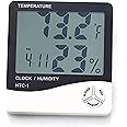 eWINNER LCD Digital Thermometer Hygrometer Temperature Humidity Meter Indoor Clock
