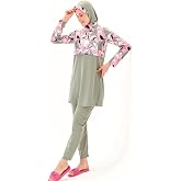 2156_Desen Fully Closed 3-Piece Hijab Swimsuit