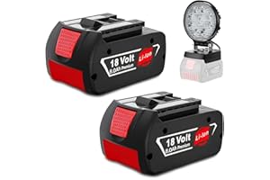 DRRIVOTK 2X 18V 8,0Ah/8000mAh Ersatz Li-Ionen-Akkus für Bosch 18V Li-Ionen-Akku BAT609 BAT609G BAT610G BAT611 BAT612 BAT618 BAT618G BAT619 BAT620 BAT619G BAT622 Akku-Ersatzteile