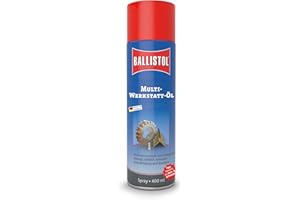 ‎BALLISTOL BALLISTOL 22960 Werkstatt-Öl USTA 400ml Spray – Reinigung, Schmierung, Rostschutz – Kontaktspray, Rostlöser, Farblos