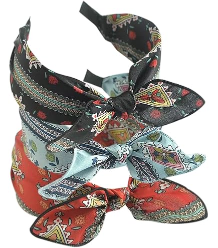 2 Fasce Per Capelli Con Fiocco In Raso - Donna - Accessori Bohémien Metallizzati - 2