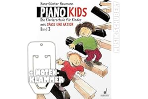 SCHOTT MUSIC GMBH Piano Kids Band 3 inkl. praktischer Notenklammer - die Klavierschule für Kinder ab 6 Jahren mit Spass UND Aktion (broschiert) von Hans-Günter Heumann (Noten/Sheetmusic)