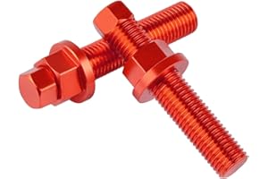 LOTFI Hinterachsblöcke, Kettenspannschraube, Schraube, passend for KTM SX SXF EXCF 125 150 250 350 450 530 690 990 1190 SMC SMR Adventure Duke RC8 (Size : Red)