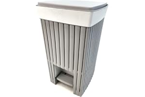 Ecoplast, Pattumiera a Pedale, Resistente e Duraturo, Maneggevole e Stabile, Ideale per la Cucina o l'Ufficio, Oltre il 70% Plastica Riciclata, Color Ghiaccio, Capacità 20 Litri, Made in Italy