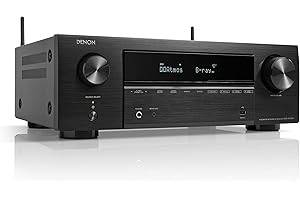 Denon AVR-X1700H 7.2-Kanal AV-Receiver, HiFi Verstärker mit Dolby Atmos, DTS:X, 6 HDMI Eingänge und 1 Ausgang, 8K HDMI, Bluetooth, WLAN, AirPlay 2, HEOS Multiroom, Alexa kompatibel