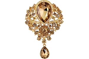 FAIRYGATE Brooches Enamel Brooch for Men Women Retro Rhinestone Lapel Pin Clothing Hat Decoration，B38