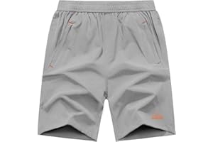 donhobo Men's Outdoor Breather Quick Dry Lightweight Sports Shorts Zipper Pockets