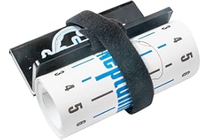 ‎NEPTUNMASTER Neptunmaster Maßband 150cm lang 8cm breit - Fischmaßband wickelbar, Fische messen, schwarz/weiß/blau, klein verstaubar