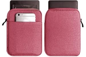 CVERY 6-inch Protective Case For Kindle, Lightweight Protective Sleeve Cover Bag Pouch Cases with Cotton Lining for Kindle Paperwhite3 for Voyage 558/958/KV E-reader(Rose)