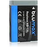 Blumax Akku ersetzt Canon NB-13L NB13L mit InfoCHIP! / 1050mAh 3,6V kompatibel mit Canon PowerShot SX620 SX720 SX730 SX740 G1