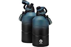 Fjbottle Borraccia Termica Palestra 1,9L - Senza Perdite - Sportiva Bottiglia Termica con tappo magnetico, Vuoto singolo Borracce acciaio inox, Senza BPA per Sport, Campeggio, Yoga