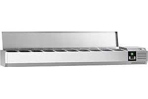 GGMGASTRO GGM Gastro | AGG203END | Vetrina refrigerata da banco PREMIUM - 2000x335mm - 10x GN 1/4