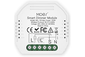 MOES Ściemniacz Tuya WiFi, Tuya Actors, SmartHome, wbudowane, inteligentne oświetlenie