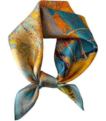 Lot De 2 écharpes Carrées En Soie Pour Femme – 90x90 Cm – Bandana – Accessoire Cheveux – Plage – Tendance – Couleur C