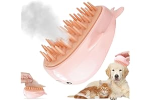 BGTLJKD Cepillo de vapor para gatos 3-en-1 Cat steamy brush Cepillo de aseo para gatos Vepillo de Vapor Autolimpiable para Gatos Perros para perros de pelo largo o corto (C)