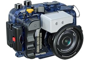 SEA FROGS Per Sony a6500 a6400 a6300 a6000 custodia subacquea impermeabile fino a 195 piedi/60m, può essere usata con lenti da 16-50mm