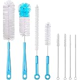 Vicloon Spazzola Bottiglia Set, 8 Pezzi Spazzole per la Pulizia delle Bottiglie, Multiuso Pulizia Bottiglie Spazzole per Bocc