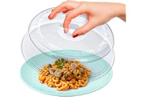 Cloche Micro Onde Avec Sortie de Vapeur, Couvercle micro ondes Parfait pour les Petits et Grands Micro-Onde, Cloche micro-onde en Plastique 0% BPA