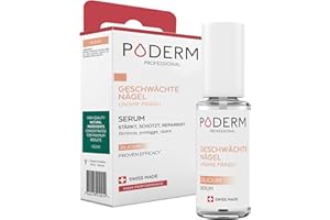 ‎PODERM PODERM - STRAPAZIERTE NÄGEL CHEMOTHERAPIE – Serum Silicium - Beruhigt, kräftigt und repariert - Schützender Nagelhärter - Professionelle Pflege - Swiss Made