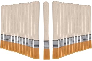 CENBEN 30pcs Flat Paint Brushes for Acrylic Painting, Soft Nylon Paint Brushes, Small Artist Painting Brush for Acrylic Watercolor Oil Detail Painting