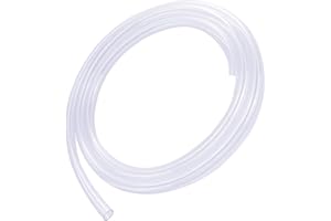 QJZXUEZHEN Silicone Tube 9/32"(7mm) ID x 3/8"(9mm) OD Clear Flexible Silicone Rubber Tubing Water Air Hose Pipe Transparent (3.3ft / 1m;7 x 9mm)