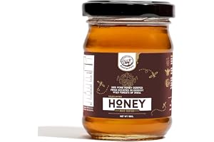 Kesariya Farm Wildflower Honey Raw 100% Pure & Natural Produced By Wild Forest Bees Unprocessed, Unpasteurized NMR Tested Glass Jar (150 Gram)