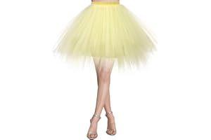 Wedtrend Jupe Courte Tutu Danse en Tulle Style Rétro Carnaval Halloween Noël Multicolore