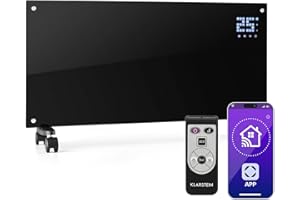 Klarstein Stufa Elettrica Basso Consumo, 2000W, Termoconvettore Smart con Rotelle, Termosifone Portatile a Parete con Termostato, per Casa