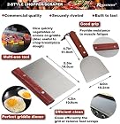 Romanticist 8Pcs Grillspachtel Plancha Kit Edelstahl Grillbesteck – Schwerer Edelstahl Profi Grill-Spachtel – Bild 4