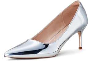 Zhabtuc Escarpins à Bout Pointu pour Femme – Talon de 6 cm, Chaussures de Bureau Confortables, Chaussures de soirée essentielles