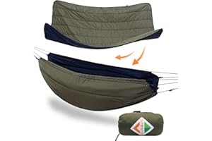 Onewind Couverture de hamac et couverture de camping pour l'hiver – Pleine longueur, portable, avec Dupont Sorona pour 4 saisons – Camping, randonnée, randonnée pédestre, vert OD