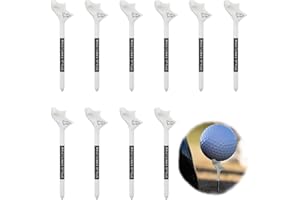 BSSOWE Tees de Golf Accesorios, 10 Piezas Tees de Golf Personalizados, Plástico Duradero Tees De Golf, Golf Tees de Plástico Durable, Más Duraderos y Estables para Campos de Golf Al Aire Libre y Cubiertos