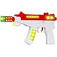 WISHKEY Plastic Musical Toy Gun for Kids, Sound Toy with Infrared Laser Light Effects, Pretend Play Vibrating Laser Gun Toy with Muzzle Movement, White, 4+ Years, (Pack of 1)