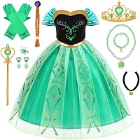 Cosplay De Noël Pour Petites Filles, Robe Princesse Rose Avec Couronne