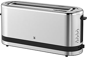 ‎WMF WMF Küchenminis Toaster Langschlitz mit Brötchenaufsatz, 2 Scheiben, XXL, Bagel-Funktion, Langschlitztoaster mit 7 Bräunungsstufen, 900W, Toaster edelstahl matt