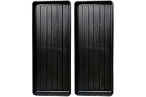 e Dukan 98cm Large Plastic Grow Bag Trays for Garden Plant Pots, Propagation & Seedling Trays – Heavy Duty Waterproof Drip Tray for Indoor Outdoor Gardening, Greenhouse & Hydroponic Use (2)