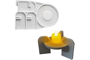 ‎ALEFBET Silikonformen Gießformen，Silikonform Kerzenhalter，DIY Silikon Gießform，Gipsformen zum Gießen，Epoxidharz Formen（Teelichthalter）