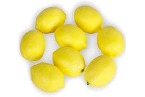 Zyiphor 8 Stück Zitronen Deko Künstliche Gelbe Zitrone Gefälschte Frucht Realistische Fake Lemon Zitronendeko für Küche Sommerparty Lebensecht Obst Simulation Tischdekoration