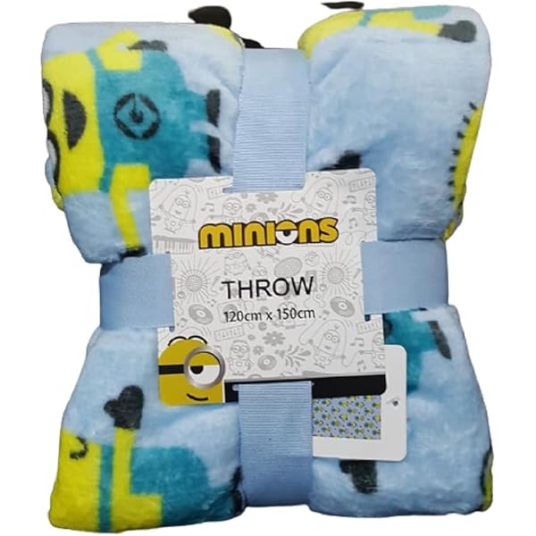 Primark Minnions Super Soft Throw Bed Blanket Home Decor 120 Cm x 150 Cm,  Blue : Amazon.co.uk: Home u0026 Kitchen
