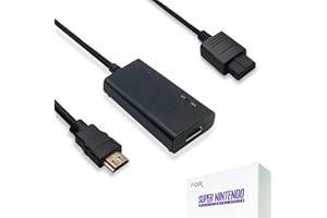 LevelHike HDMI Cable for Super Nintendo SNES, Super Famicom SFC Console - 6 Feet - Black - RGB - Retro Gaming on SNES or SFC Systems - Compatible with Television, Projector, Monitor