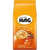 Jacobs Café HAG Klassisch Mild Café Crema, 500g ganze Kaffeebohnen entkoffeiniert, Intensität 4/5, für den professionellen Ge
