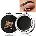 Bold and Beautiful: Black Eyebrow Pomade with Brush, Quick Dry, Non-Greasy and Lightweight Eyebrow Gel Soap for Perfect 3D Brows