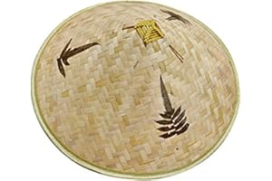 Oreoroya Cappello di bambù Cappello da Agricoltore Retro Cinese Cinese Bamboo Rattan Fisherman Hacchio Faccia Made Cappo Cucchetto Nattola Nattura Nettola Netto