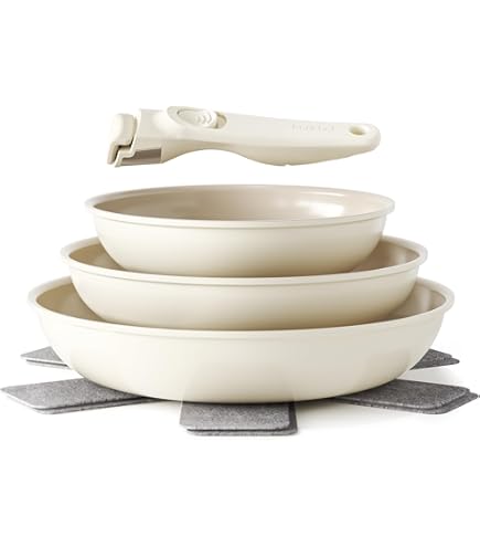 Stoneline STONELINE® Ceramic pannenset, 3-delig, 20/24/28 cm, keramische coating, geschikt voor