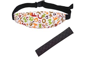 LSYYSL 1 x Car Seat Belt and 1 x Safety Shoulder Strap, Adjustable Head Support for Children, Universal Children, Adult, Seat Headrest.