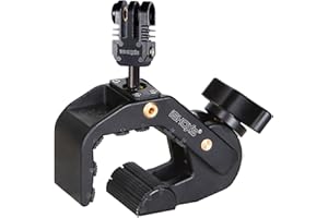 iSHOXS Shark - Soporte Universal para cámaras de acción, Soporte de Abrazadera de Aluminio Adecuado para GoPro y cámaras de acción compatibles, Soporte para Motos y Bicicletas Actioncam